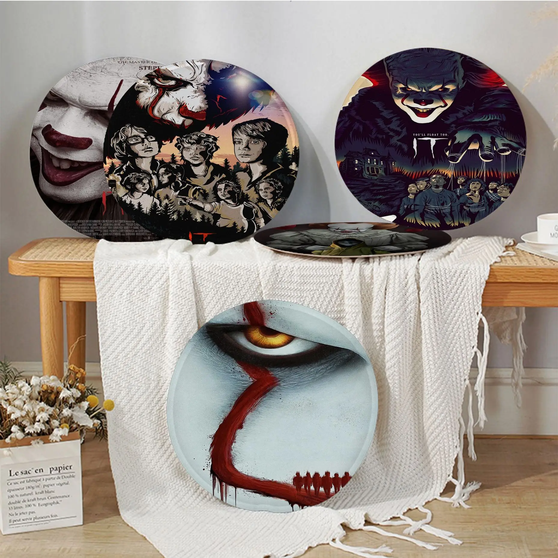

Horror Film Stephen King's It Modern Minimalist Style Seat Cushion Dining Stool Pad Sponge Sofa Mat Non-Slip Cushions Home Decor