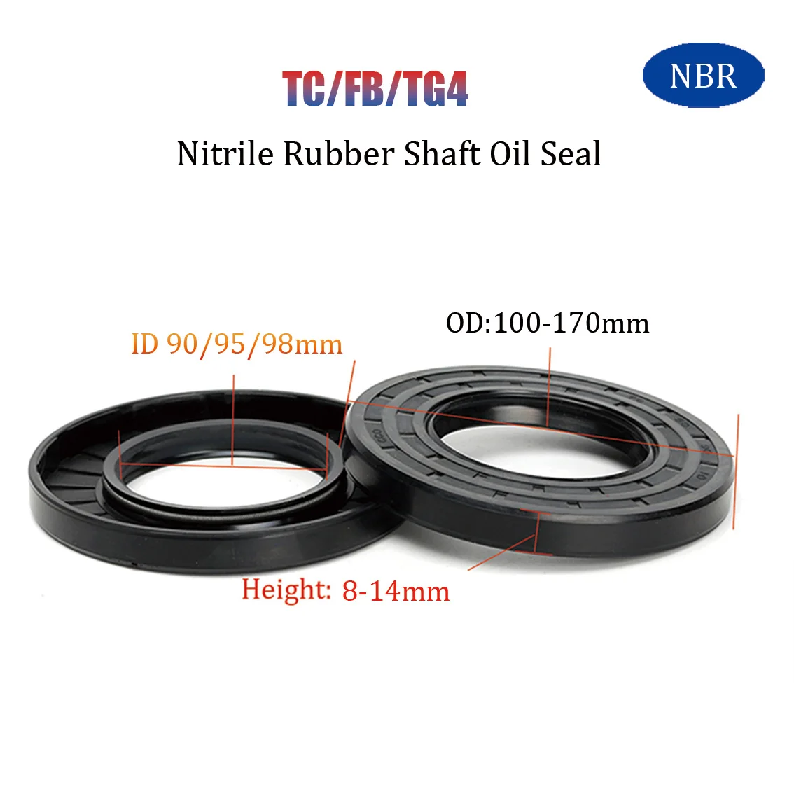 Сальник вала из нитриловой резины ID 90/95/98 мм