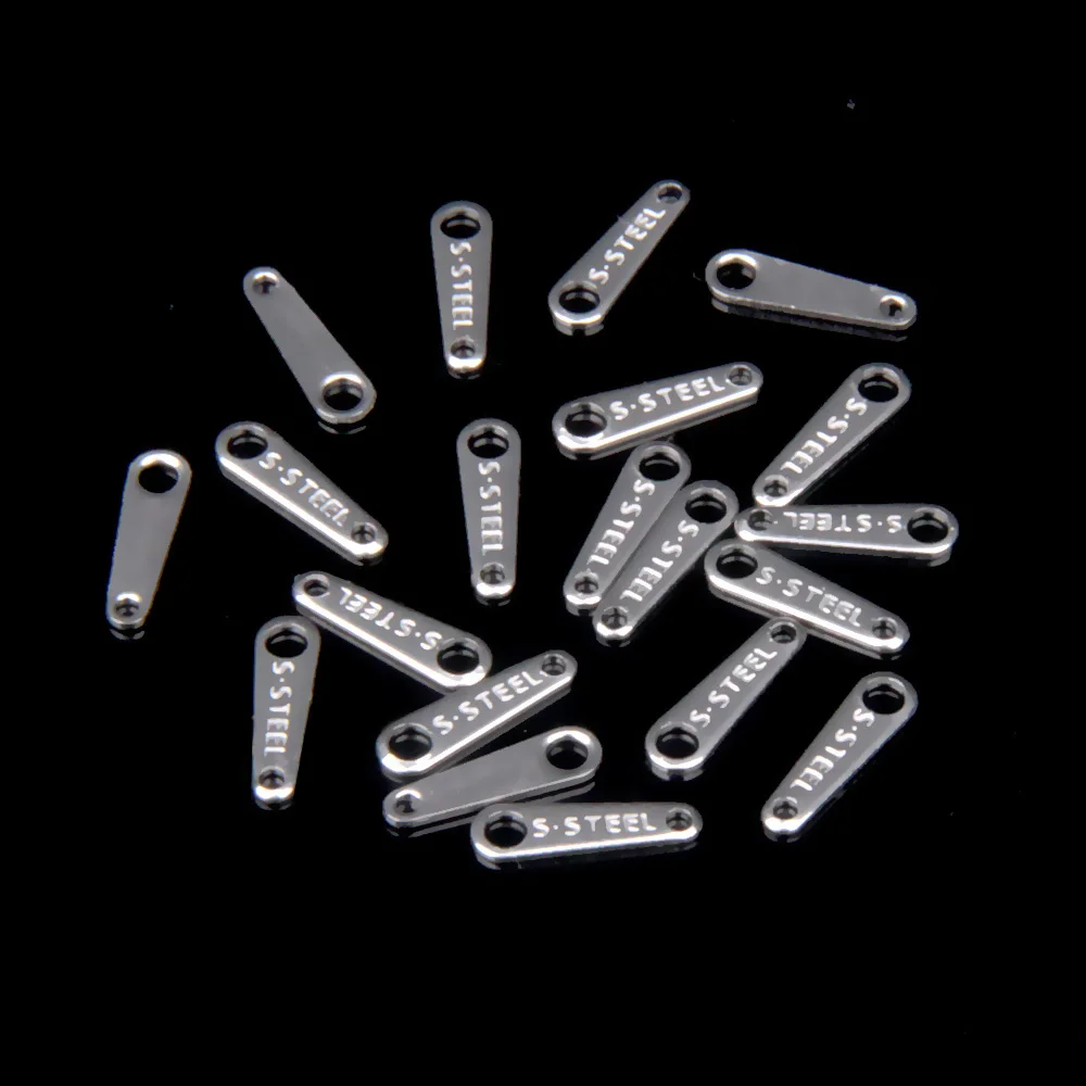 

50pcs Stainless Steel Small End Tail Charm Pendant Necklace Extender Chain Charms for DIY Jewelry Making Crafts Accessories