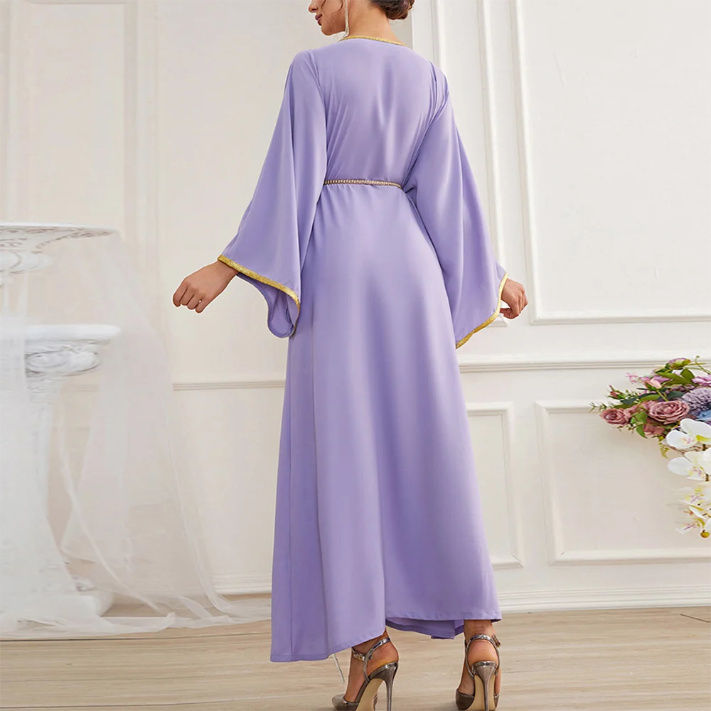 Women Fashion Dubai Abaya Luxury Kaftan Dress Gorgeous Embroidery Vestidos Islamic Robe