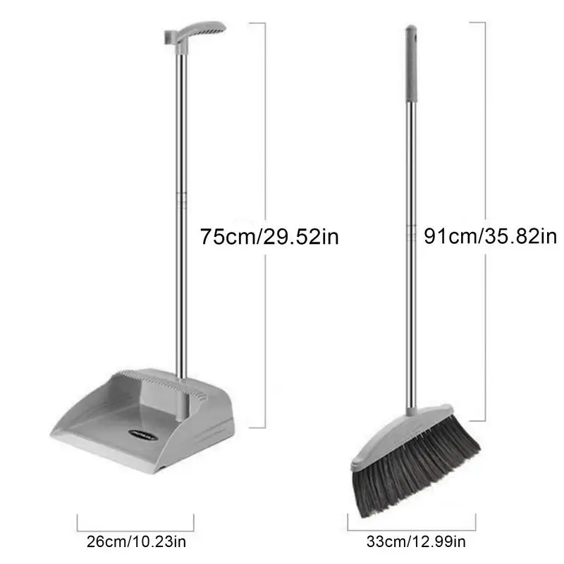 Broom And Dustpan Set Cleaning Tools Dust Pans With Long Handle Garbage Collector For Home Kitchen Room Office Cleaning Accessor images - 6