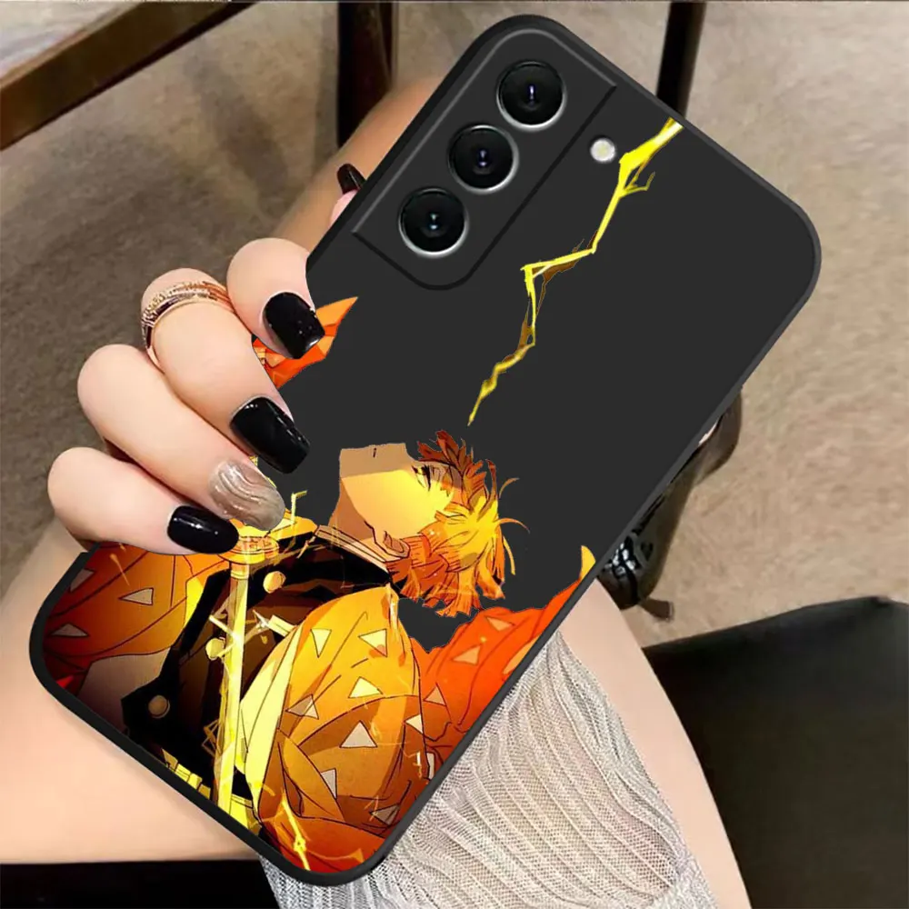 Japan Cartoon Demon Slayer Agatsuma Zenitsu Case For Samsung Galaxy S23 S22 S21 S20 FE S11 S10 S10E S9 S30 Ultra Plus 4G 5G Case