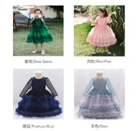 rocwickline new summer and autumn girls party dress floral lace gauze bow ball gown elegant celebrities accessible luxury dress