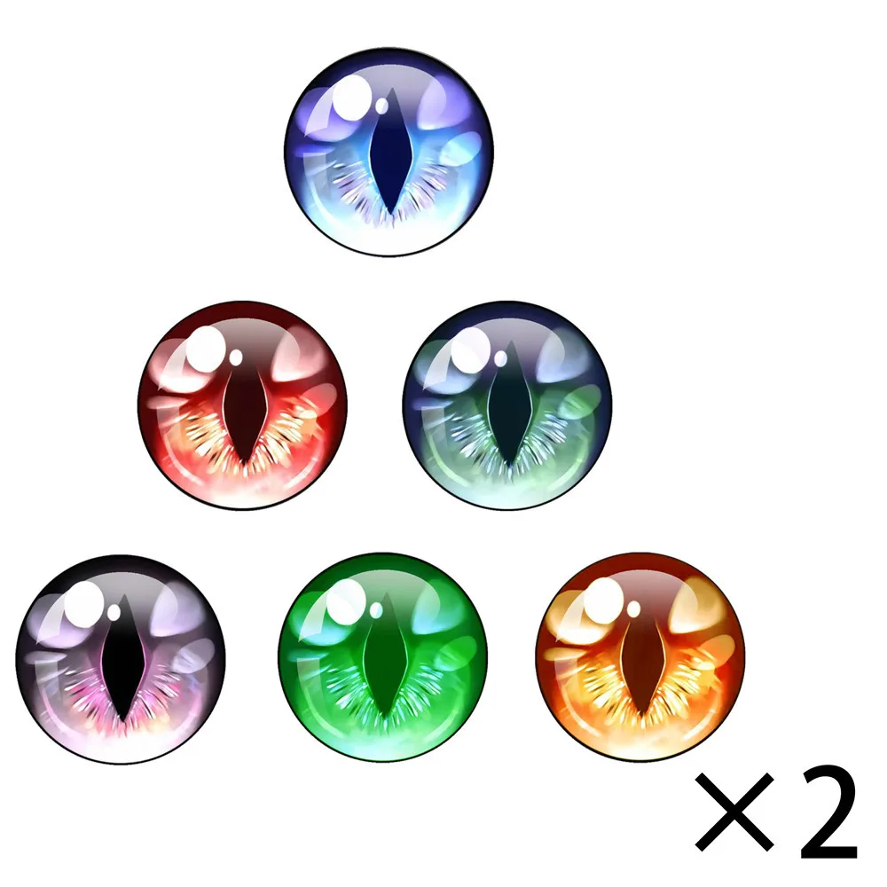 Стеклянные глаза кабошоны в паре 10 мм-40 мм | AliExpress