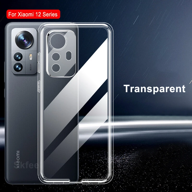 

Luxury Soft Silicone TPU Clear Phone Case For Xiaomi 12 Pro Transparent Camera Protection On Xiaomi12X Thin Back Cover Funda Bag