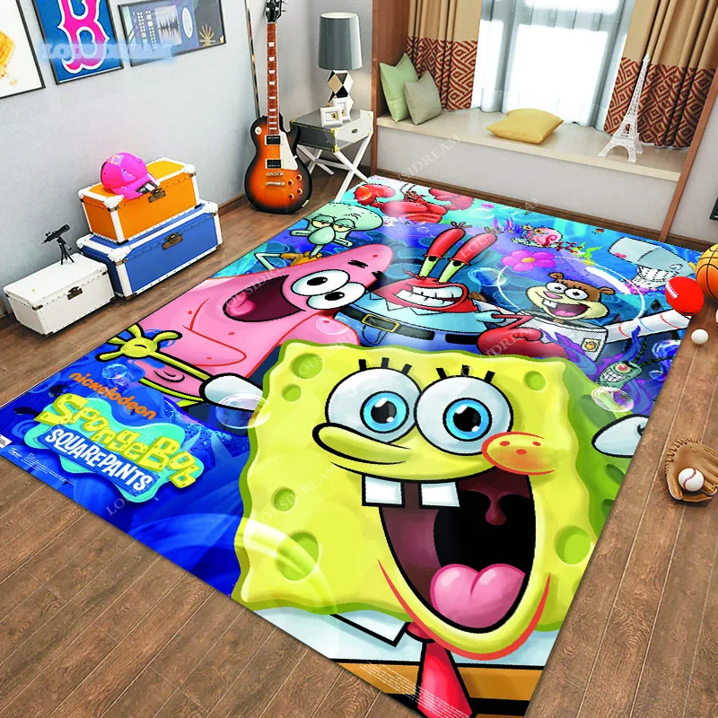 

Cute Anime Carpet Bedroom Bedside Sofa Patrick Star Floor Mat Bathroom Area Door Mat Water Absorbing and Non slip Rugs a1
