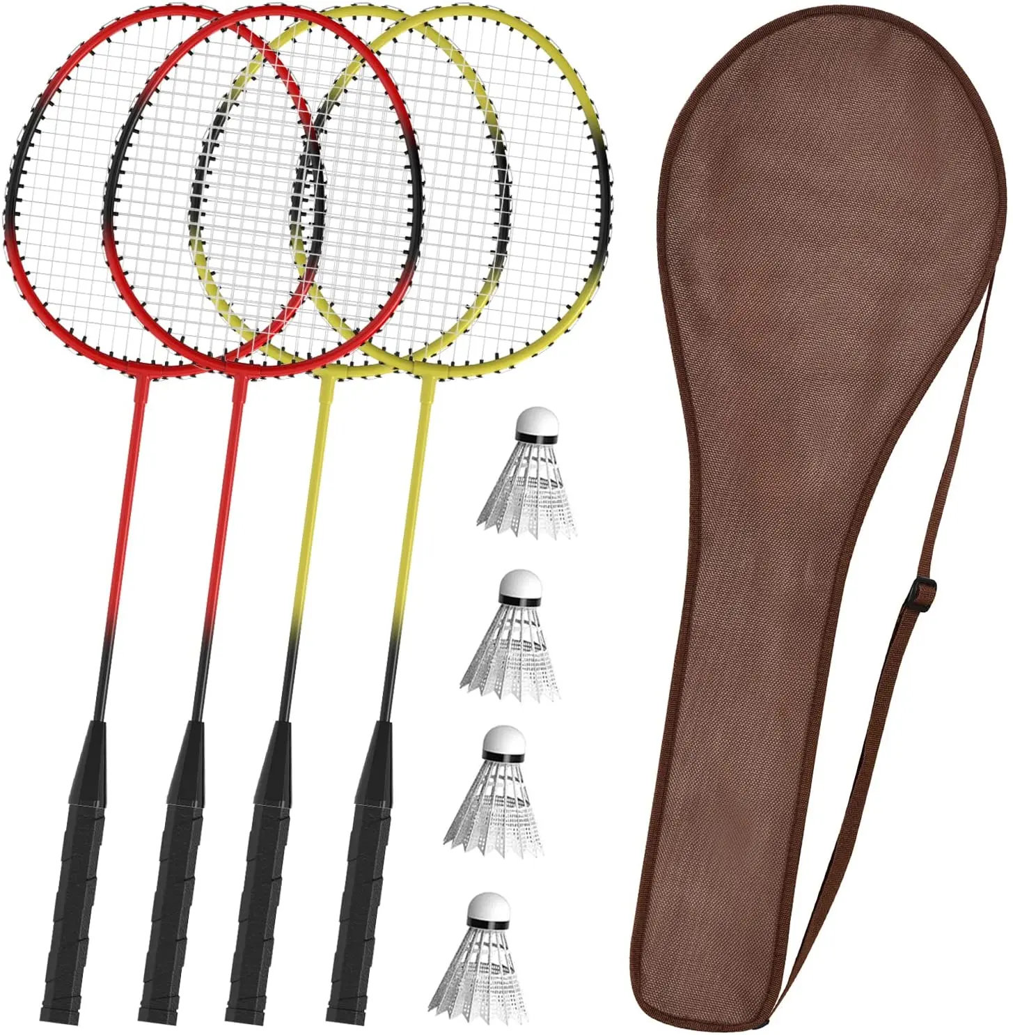 

Комплект ракеток для бадминтона для взрослых и детей, легкий и прочный, для занятий спортом в помещении и на открытом воздухе, ракетки, волан...