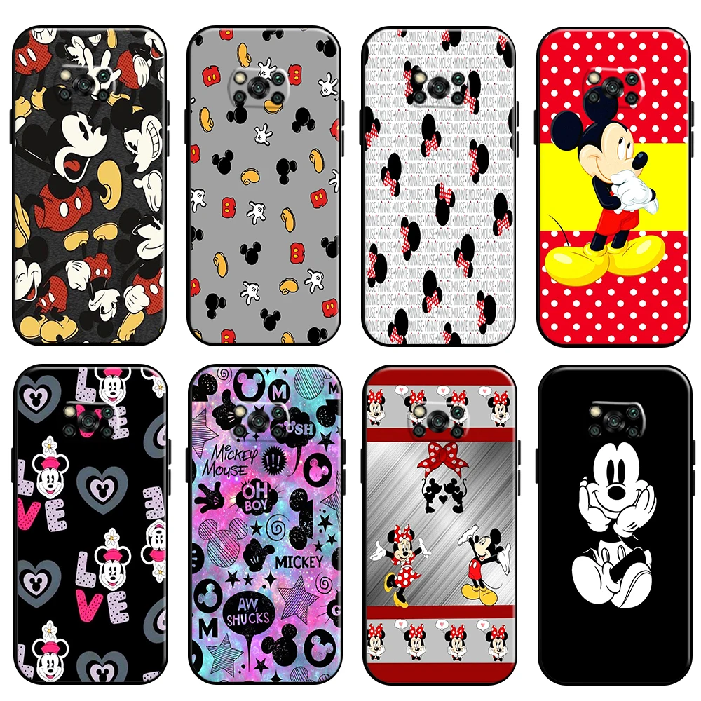 

Mickey Minnie Mouse For Xiaomi Poco X3 Pro NFC POCO X3 GT Phone Case Soft Coque Black Carcasa Back Silicone Cover