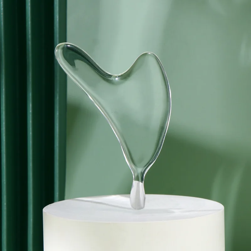 

Пластина гуашная прозрачная 3D для лица, скребок для гуаши из смолы для подтяжки лица, для похудения, удаления морщин, антицеллюлитная акупун...