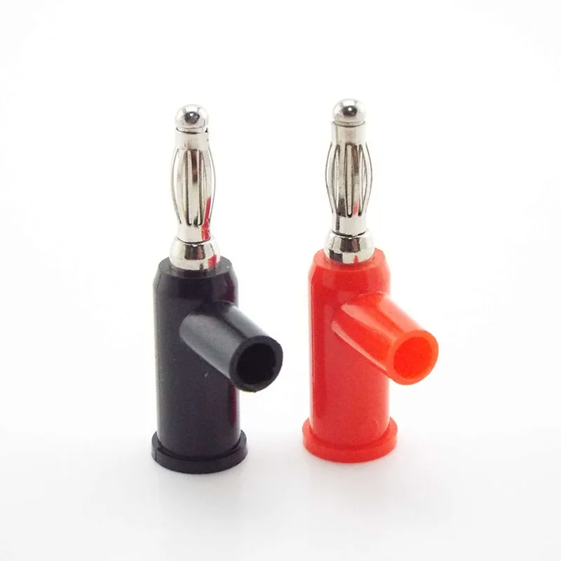Красно-черное боковое соединение с винтом 4 мм Банановый штекер Штабелируемый