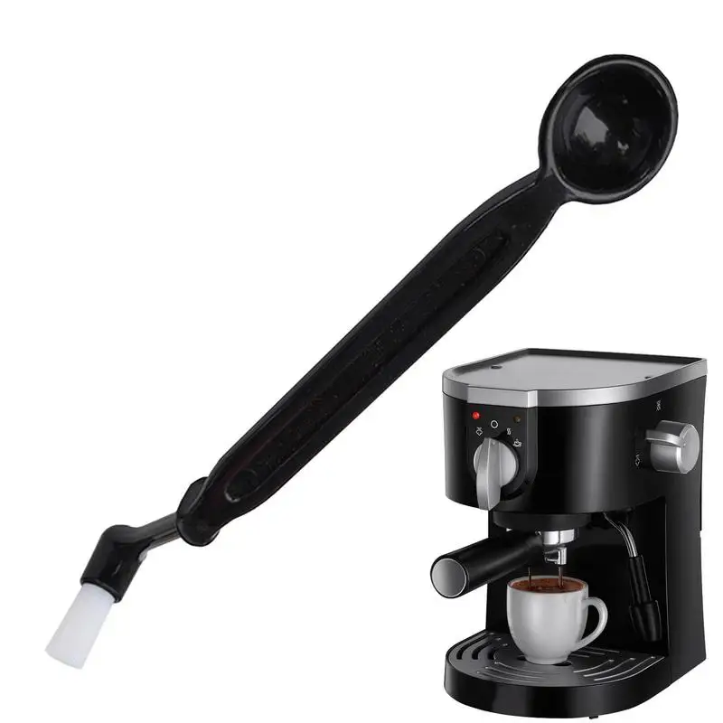 

Coffee Machine Cleaning Brush With Spoon Portable Espresso Machine Brush Reusable Coffee Grinder Cleaning Brush For kitchen