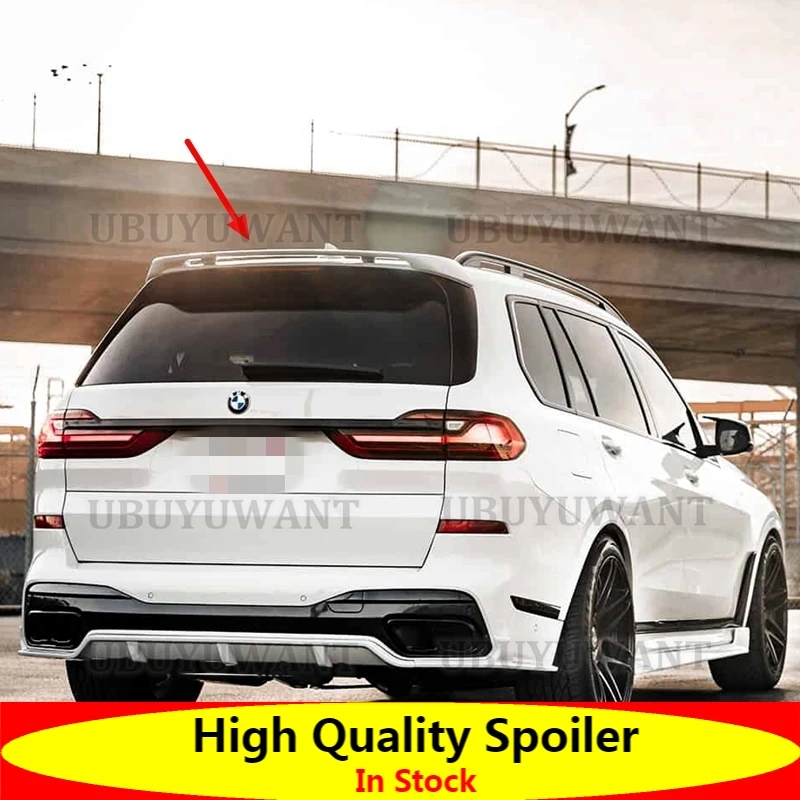 

Ярко-черный чехол из абс-пластика для BMW X7 G07 2019-2021, спойлер для крыши багажника автомобиля, окна, крыши, крыши