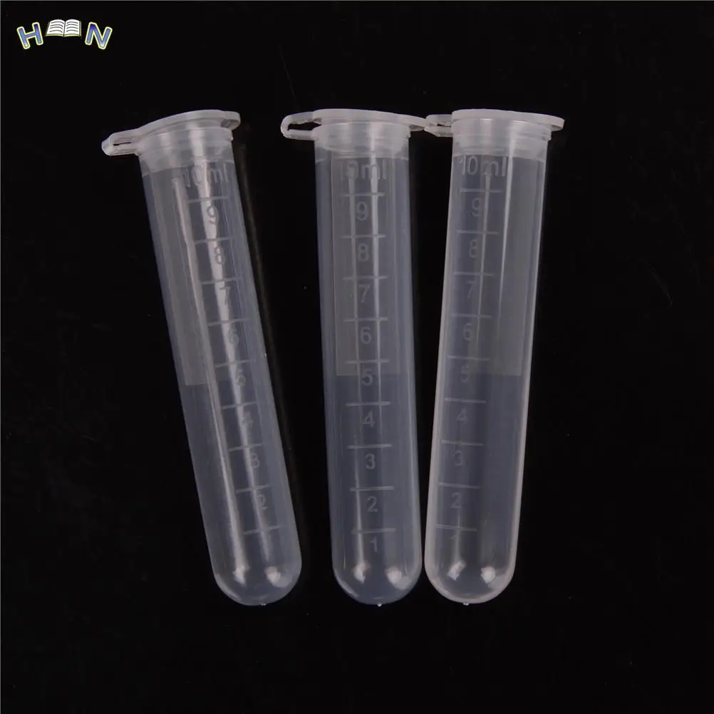 

20pcs 10ml Lab Supplies Sample Test Tube Specimen Tube Clear Micro Plastic Centrifuge Vial Snap Cap Container For Laboratory