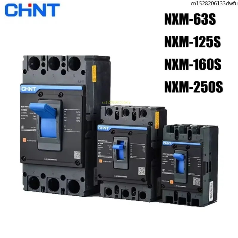 Фото CHINT NXM 20A 25A 40A 63A 100A 125 160A 200A 250A MCCB Автоматический выключатель в литом корпусе Воздушный выключатель 3P 4P NM1 NXM-125S/3300 NXM-250S №1