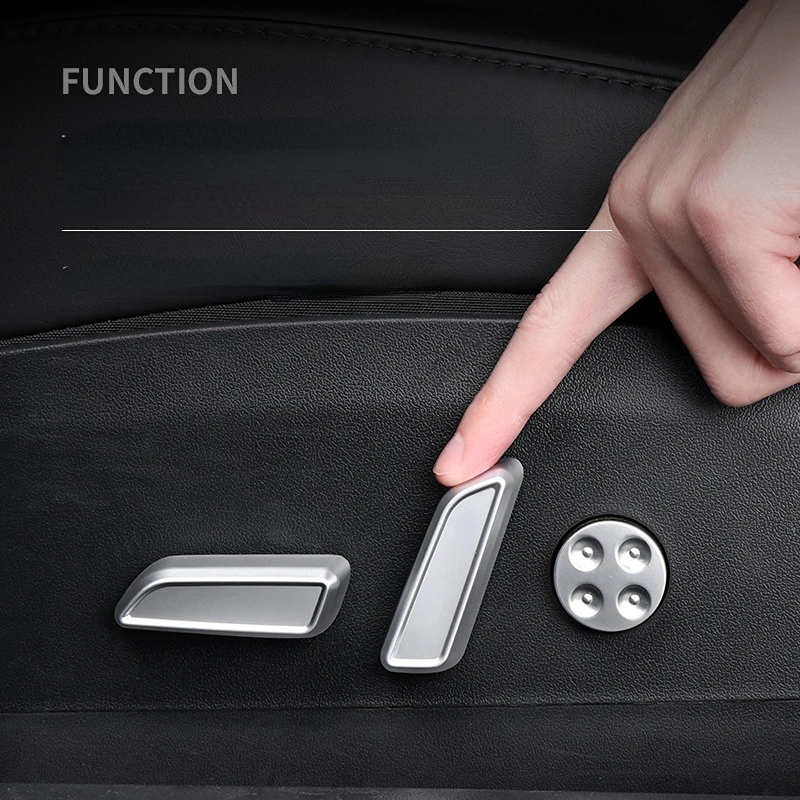 

Applicable for Tesla Model3/y Seat Adjustment Button Metal Decoration Interior Decoration Modification Button Protective Cover