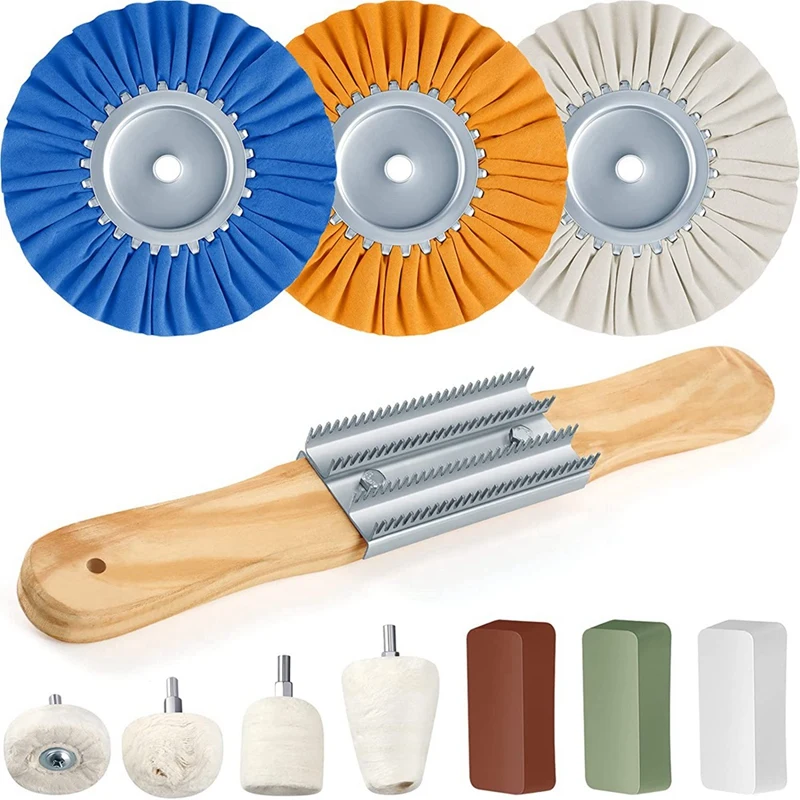 Набор полировальных колес для пневматических путей комплект из 11 насадок 8