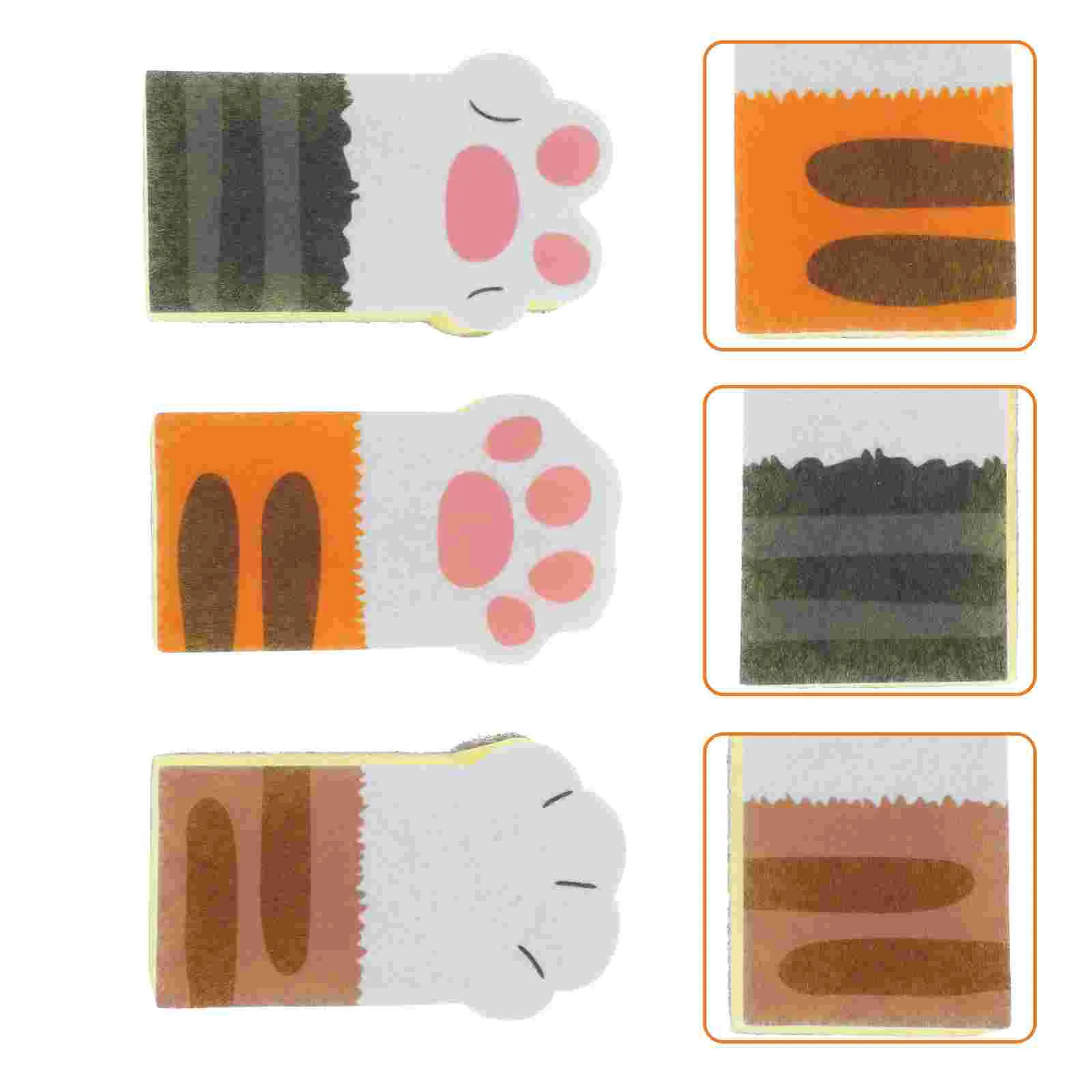 

3 Pcs Sponge Bowl Scrubber Home Nubuck Cleaner Thickened Kitchen Cleaning Brush Natural Washing Scrubbing Dishcloth