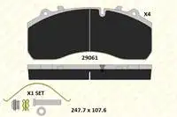 

Bb2906130014 для внутренней/задней тормозной колодки с перфорацией