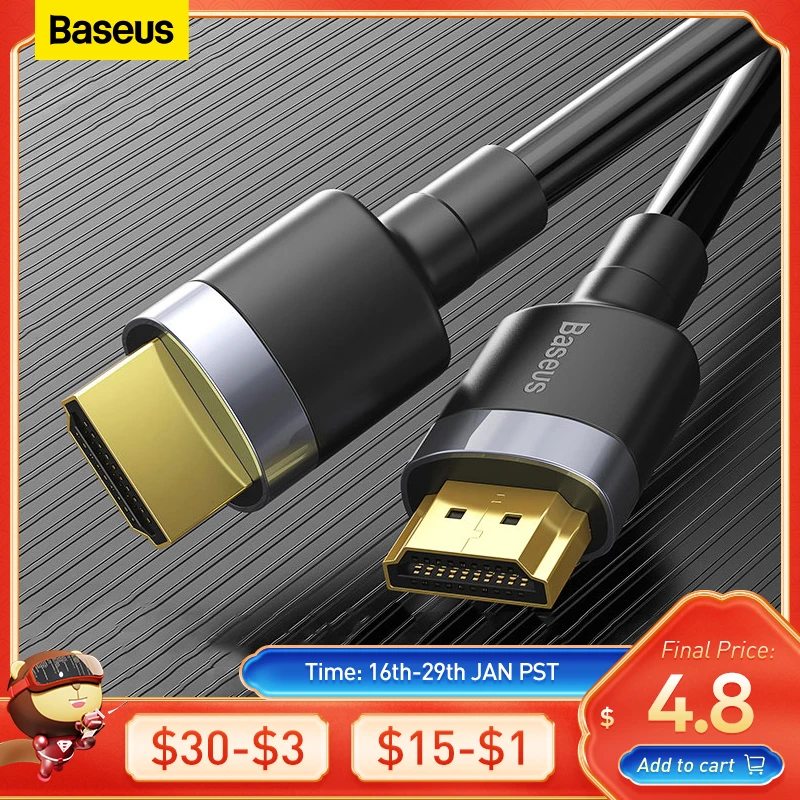 

Baseus HDMI-совместимый кабель 4K HD к 4k HD кабель для PS4 переключатель телевизора Box сплиттер 4K 60 Гц Ultra HD HDMI-совместимый видеокабель