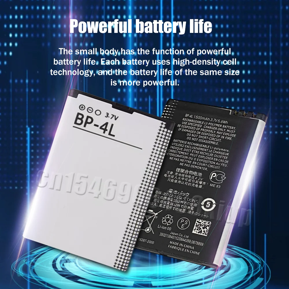 Литиевая аккумуляторная батарея для Nokia N97 E61i E63 E90 E95 E71 6650F N810 E72 E52 E55 |