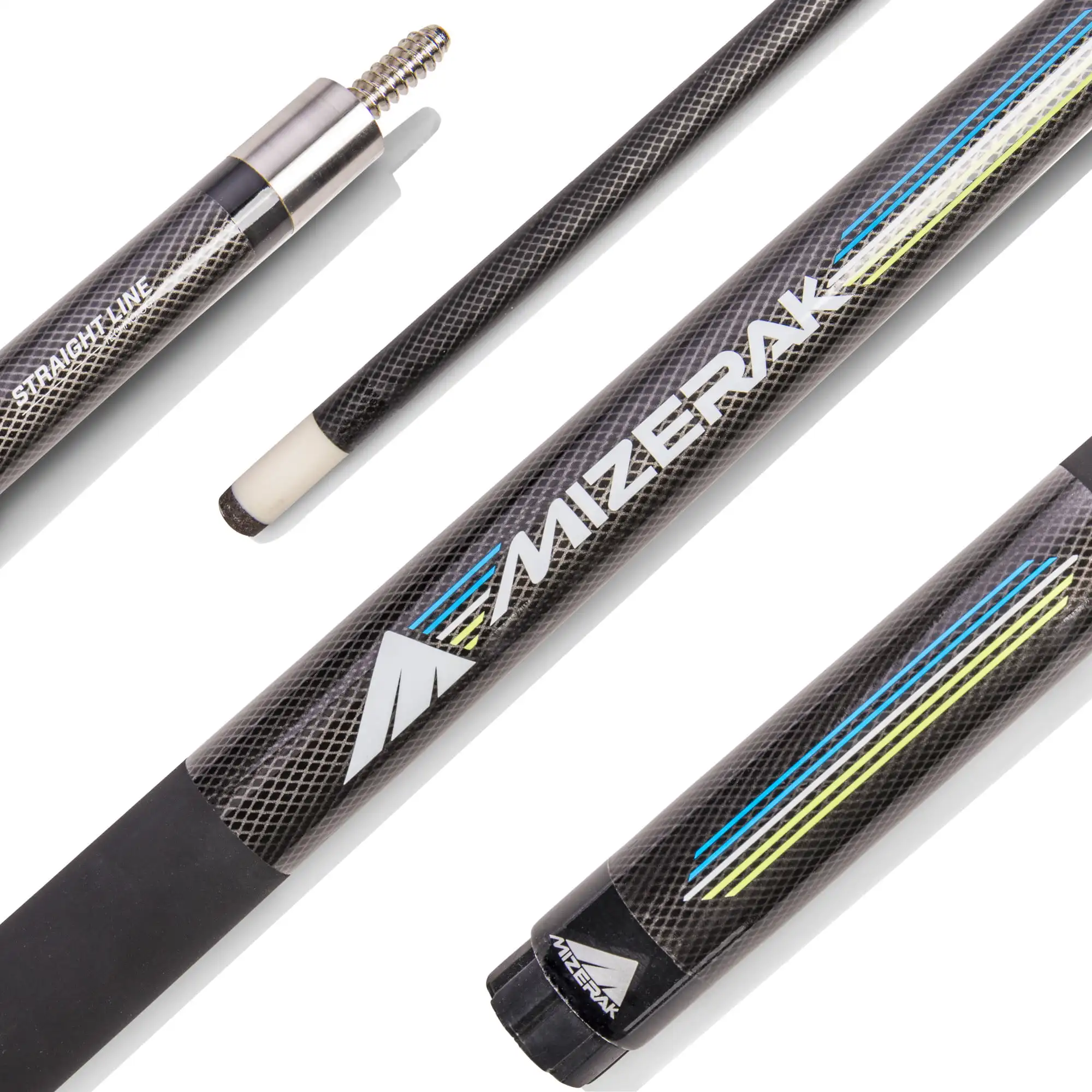 

Mizerak 58" Deluxe Carbon Composite Billiards Pool Cue with Straight Line Composite Technology – Blue