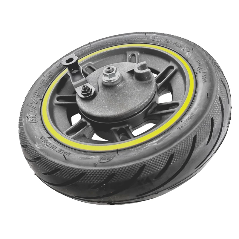 

New NEW 10 Inch Electric Scooter Front Wheel With Drum Brake Cover Tire Assembly 60/70-6.5 55PSI For Ninebot Max G30 Parts