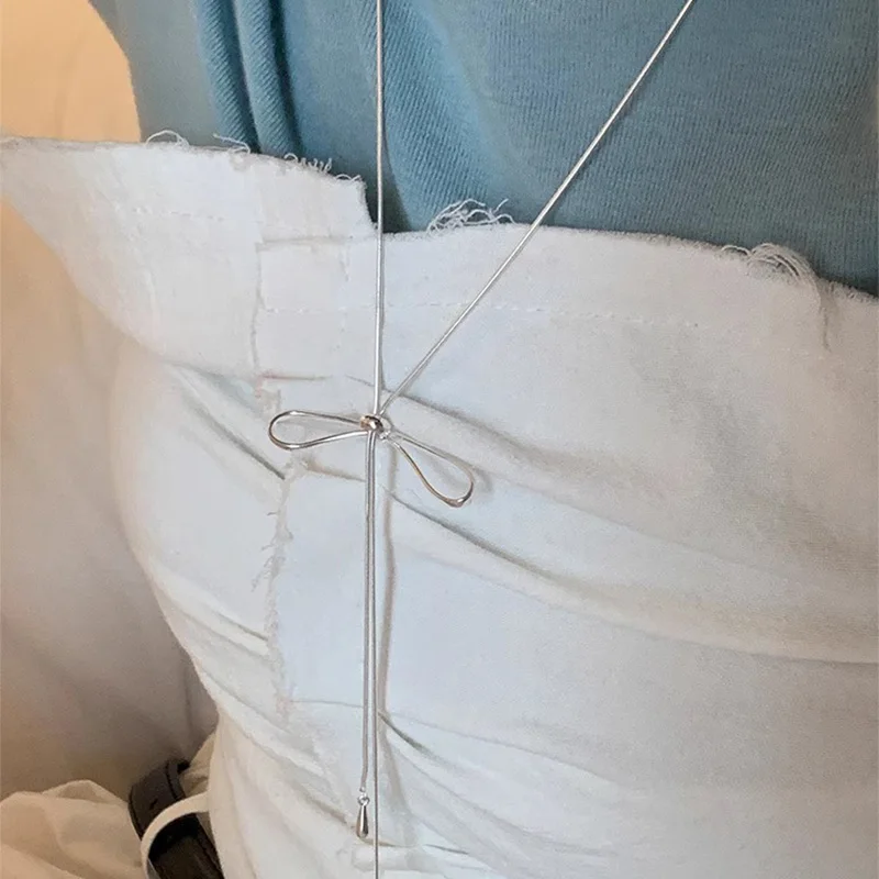 Mewanry длинные кисточки с бантом геометрические ожерелья для женщин и девочек