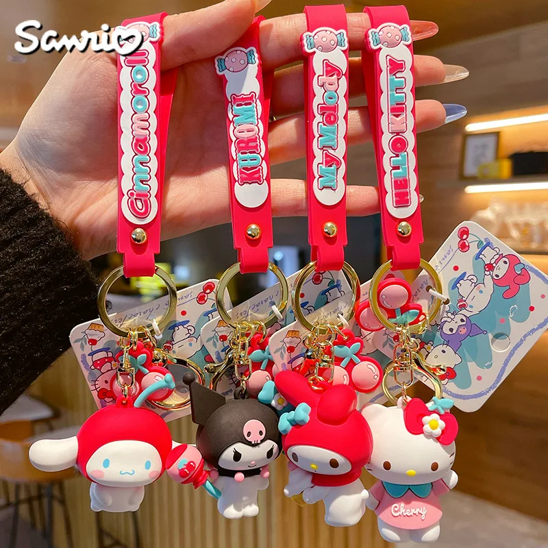 

Sanrio Genuine Keychain Hellokitty Melody Cinnamoroll Kuromi Anime Pendant Women Exquisite Gifts Keyring Bag Hanging Accessories