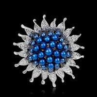 tulx elegant imitation pearl brooches women flower brooch pins clothes accessories wedding bouquets jewelry