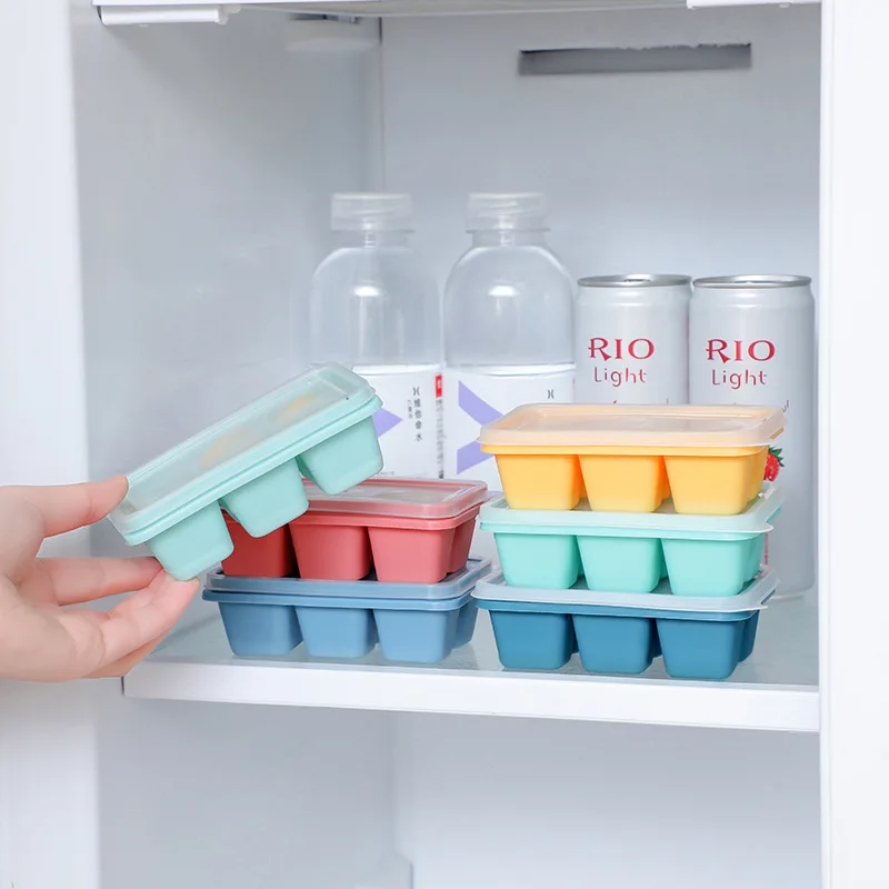 

Silicone Ice Cube Tray 6-Cell Bar Accessories Quick-freezing Artifact Water Bottle Kitchen Tools For Cocktail Whiskey Drink