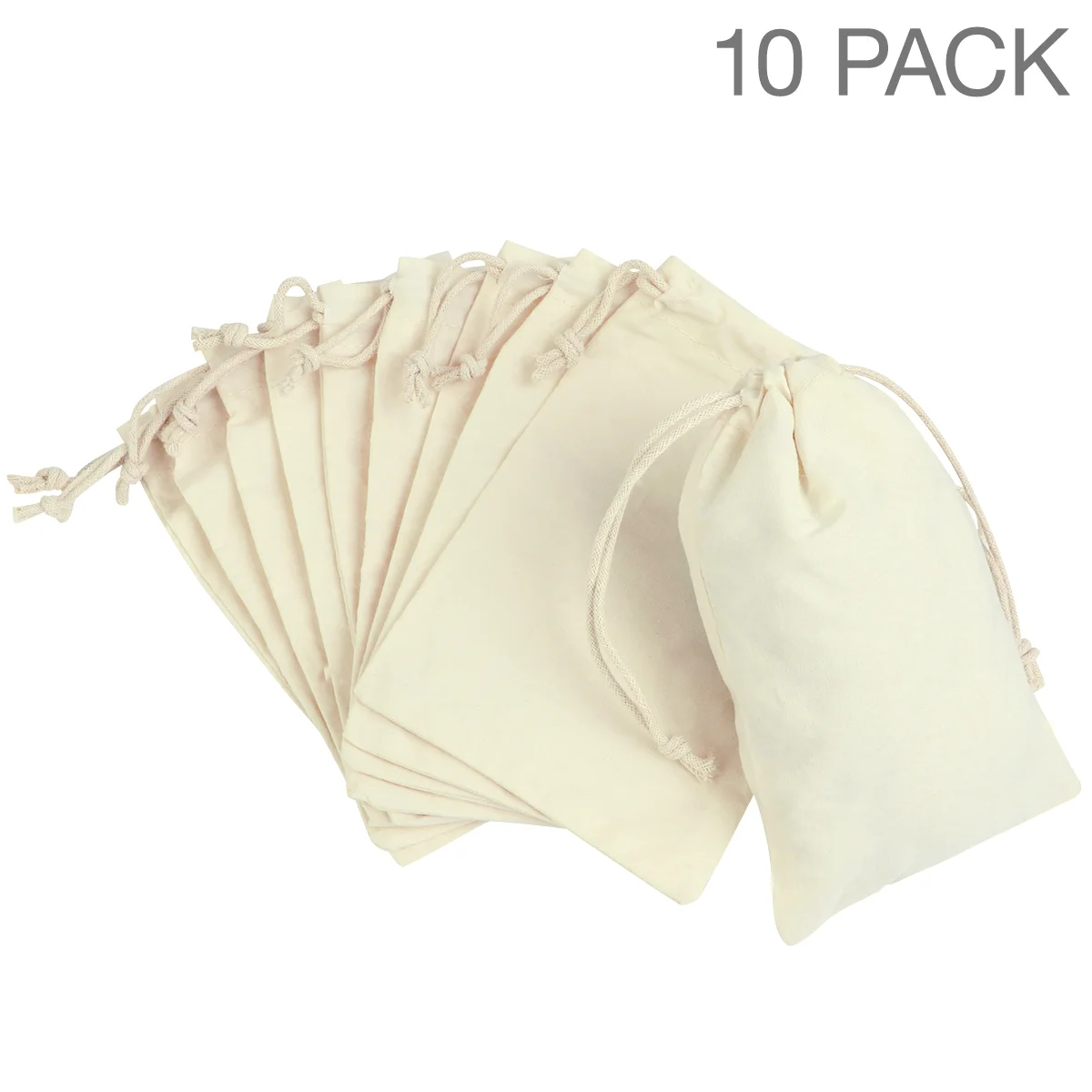 

NUOLUX 10pcs Drawstring Gift Bags Wedding Favor Bags Jewellery Pouches (10x14cm)