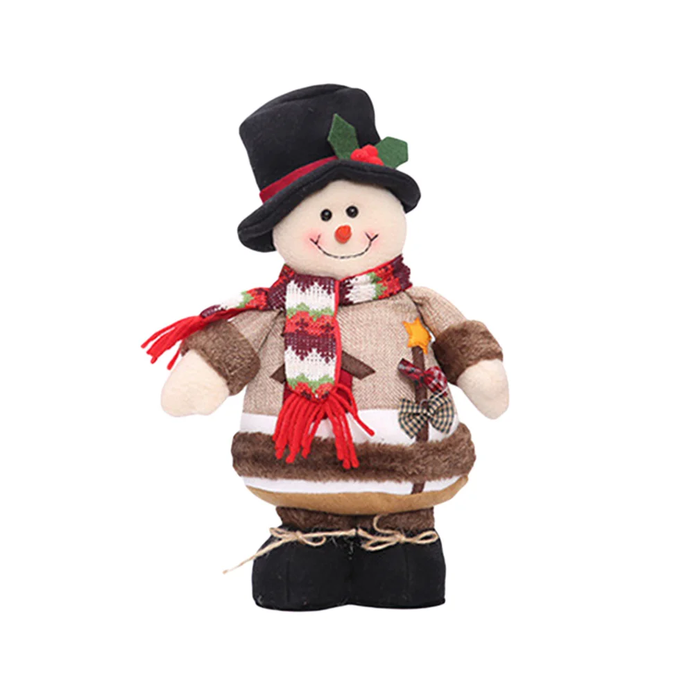 

Christmassnowmandecorations Stuffed Toys Table Kids Plush Gifts Santa Figurines Toy Ornaments Gifs Decormantel Fabric Holiday