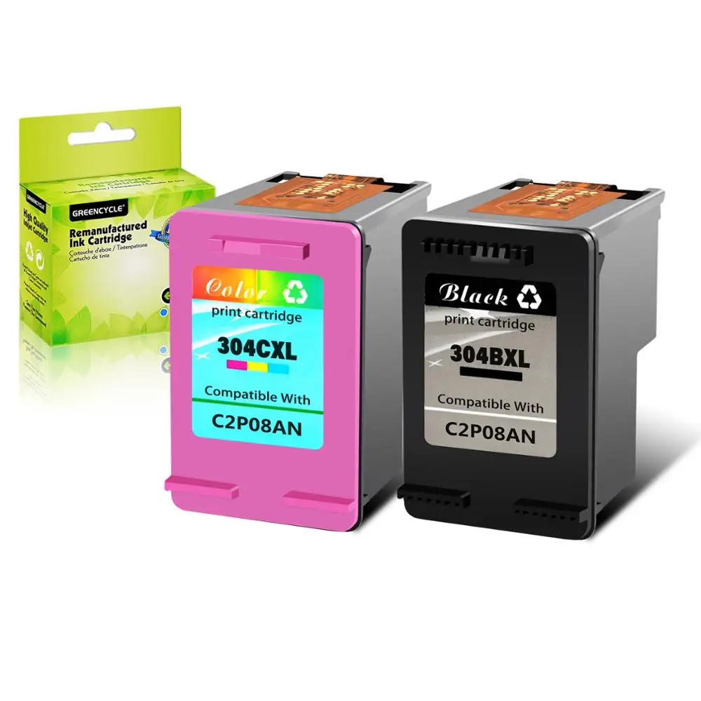 

304XL 304 XL Black/Color Ink Cartridge for HP Deskjet 2620 2630 2633 3700 3720 3730 3732 3735 3750 Envy 5020 5030 5032 5034 5055