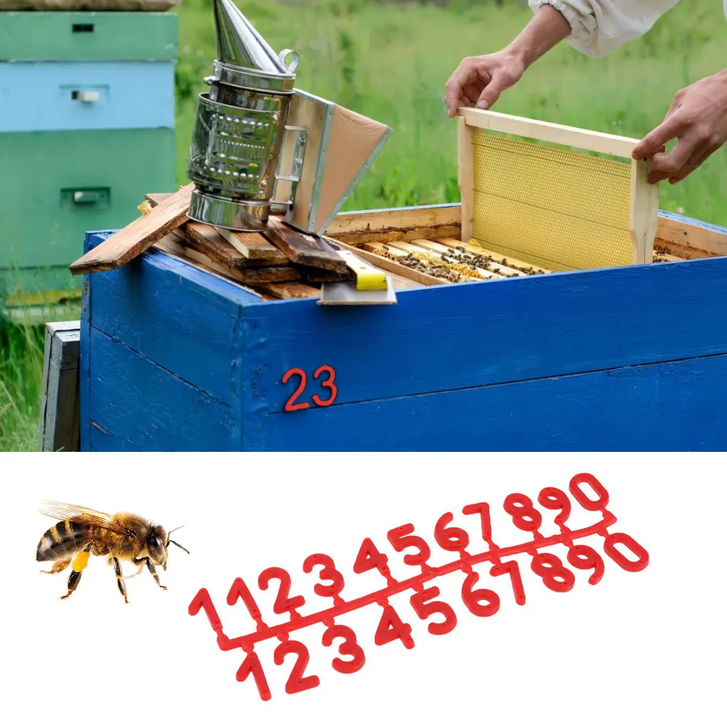 

3pcs Plastic Beehive Digital Number Apiculture Box Sign Frame Beekeeping Marking Equipment Tool