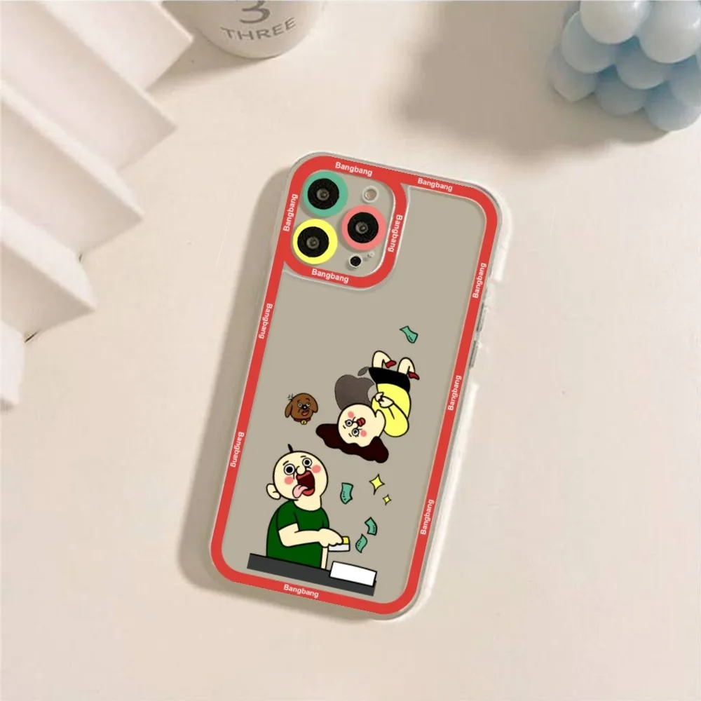 Чехол для телефона в стиле аниме Kawaii Bangbang IPhone 11 12 13 14 15 Pro Promax Plus Mini