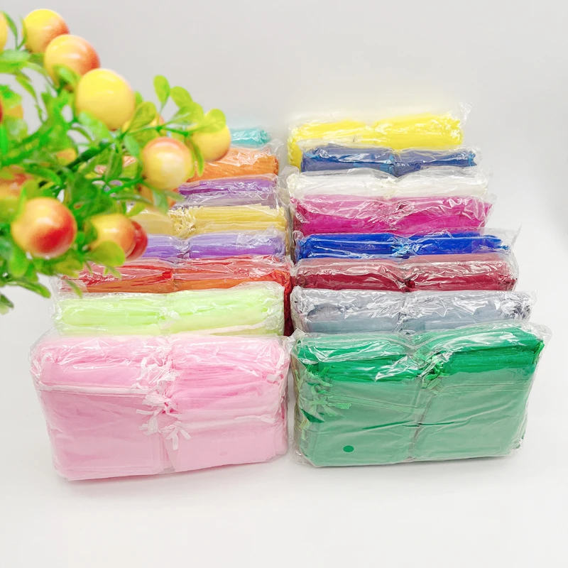 

50 шт., сетчатые пакеты из органзы, 10x15 см