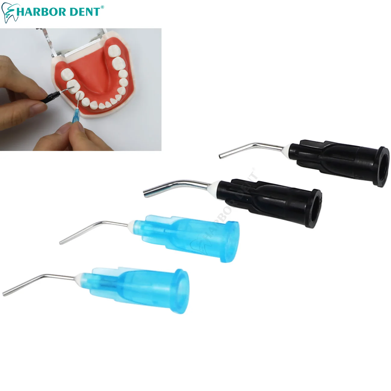 100 шт./пакет зубной ирригатор изогнутые насадки для игл 18/20/22/25 г одноразовые