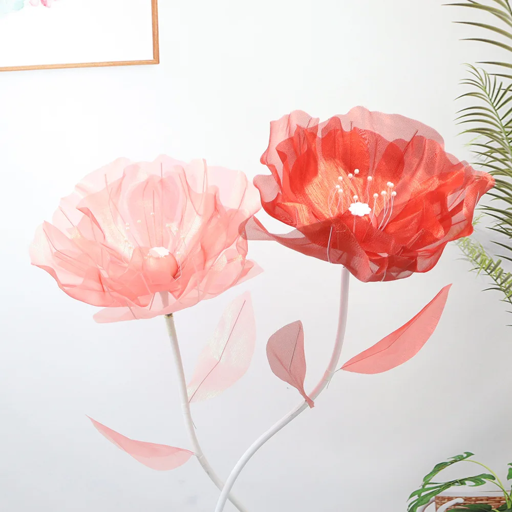 

Creative DIY Silk Screen Flower Large Poppy Flower Wedding Party Site Guide Background Layout Shopping Mall Window Decoration