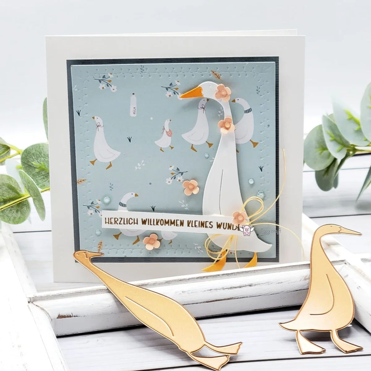 Piggy Craft металлические штампы для резки форма вечеринки шляпа гусь ведро скрапбук