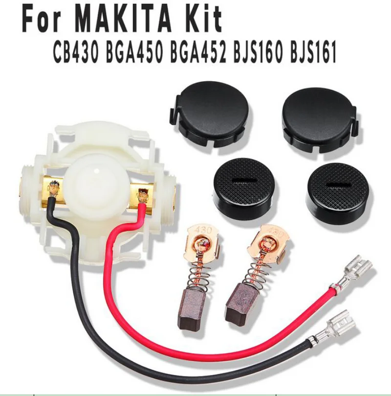 

Carbon Brush CB-430 for MAKITA 638921-2 BGA450 BGA452 DGA452 BGD800 Carbon Brush Holder Cover Kit