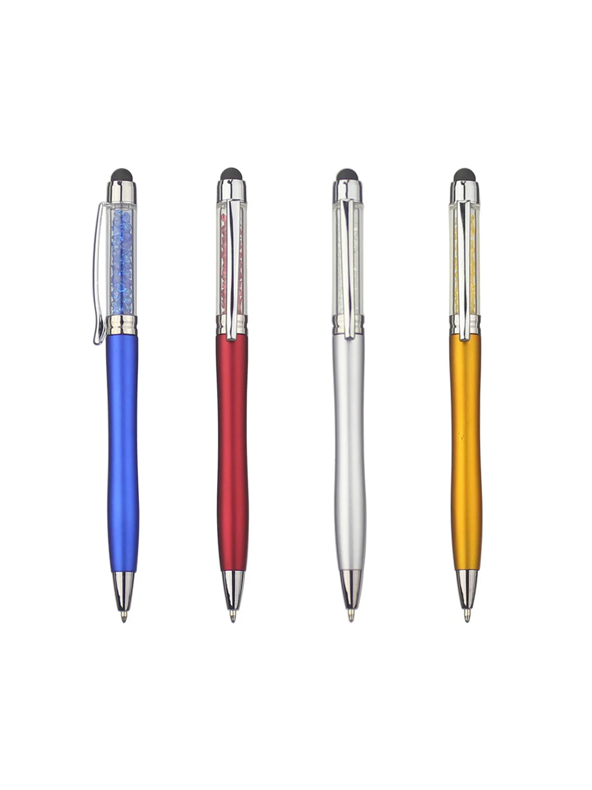 lot 50pcs Color Crystal Stylus Ball Pen Touch Screen Ballpoint Pen Custom Logo Pen Promotional Gift Pen Personalized Giveaway images - 6