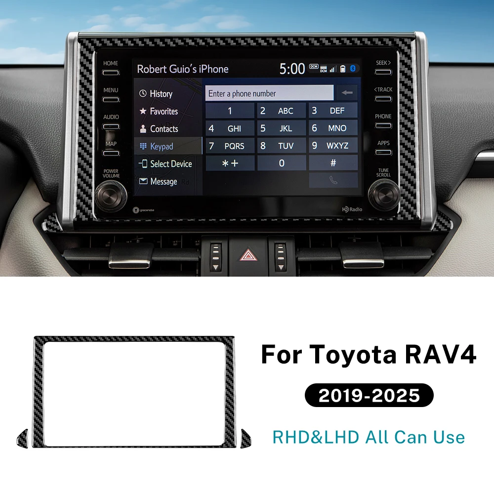 

Настоящая мягкая наклейка из углеродного волокна для Toyota RAV4 XA50 2019 2020 2021 2022 2023 2024 2025 LHD RHD Автомобильный центральный навигационный экран