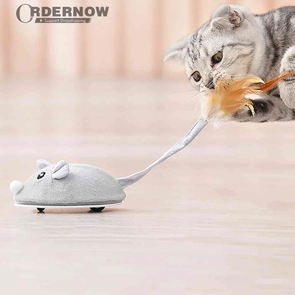 

Умная Индукционная мышь, игрушки для кошек, Интерактивная электрическая Набивная игрушка, кошка, тизер, самоигра, USB зарядка, котенок, мыши д...