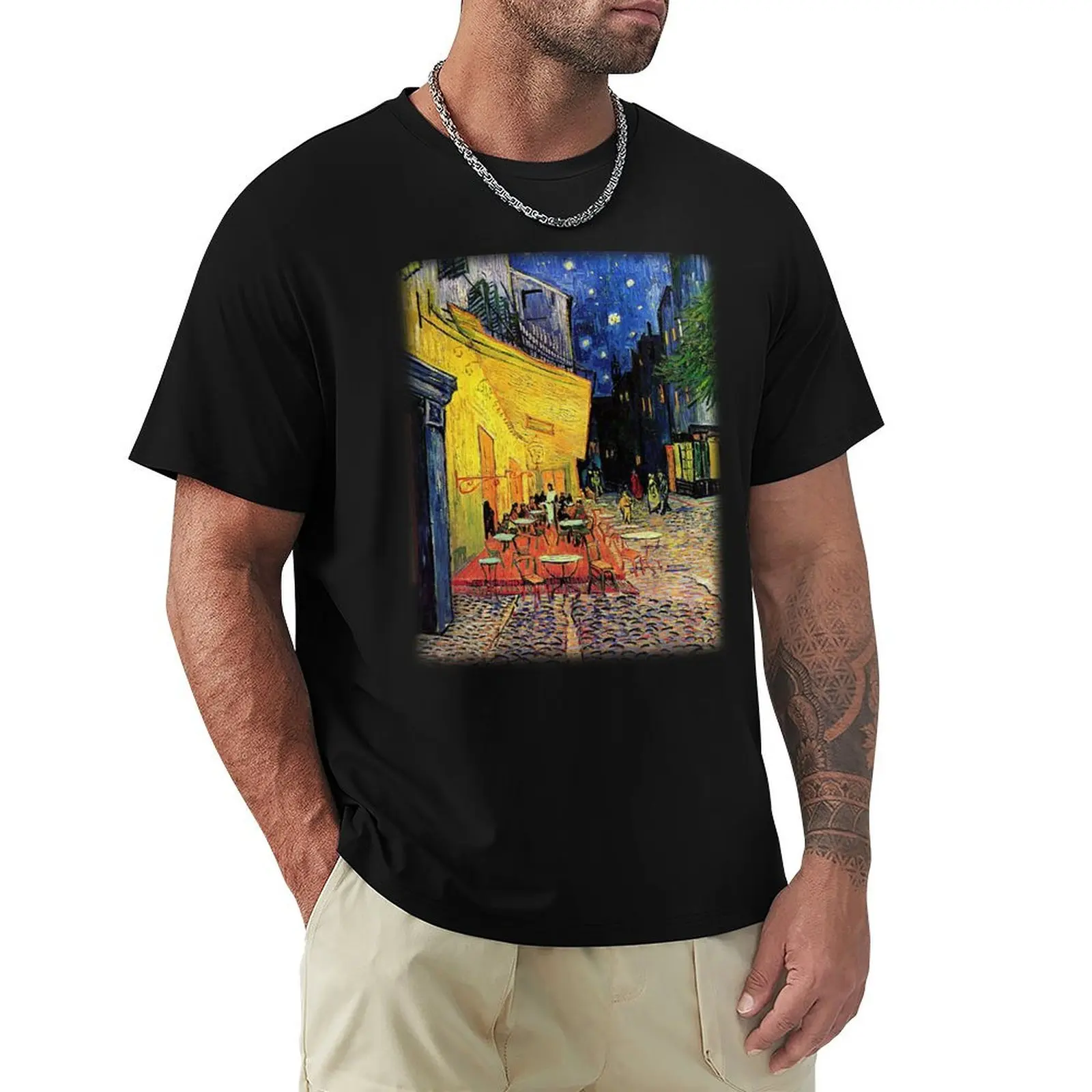 Кафе Терраса на месте du Forum Арле ночь футболка Винсента Ван Гога