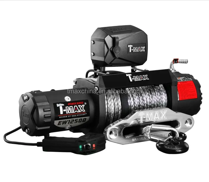 

T-max X-power off-road winch 12500 LBS electric winch with SYNTHETIC ROPE