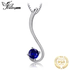 Женское колье из серебра 925 пробы, с голубым сапфиром Нет цепи