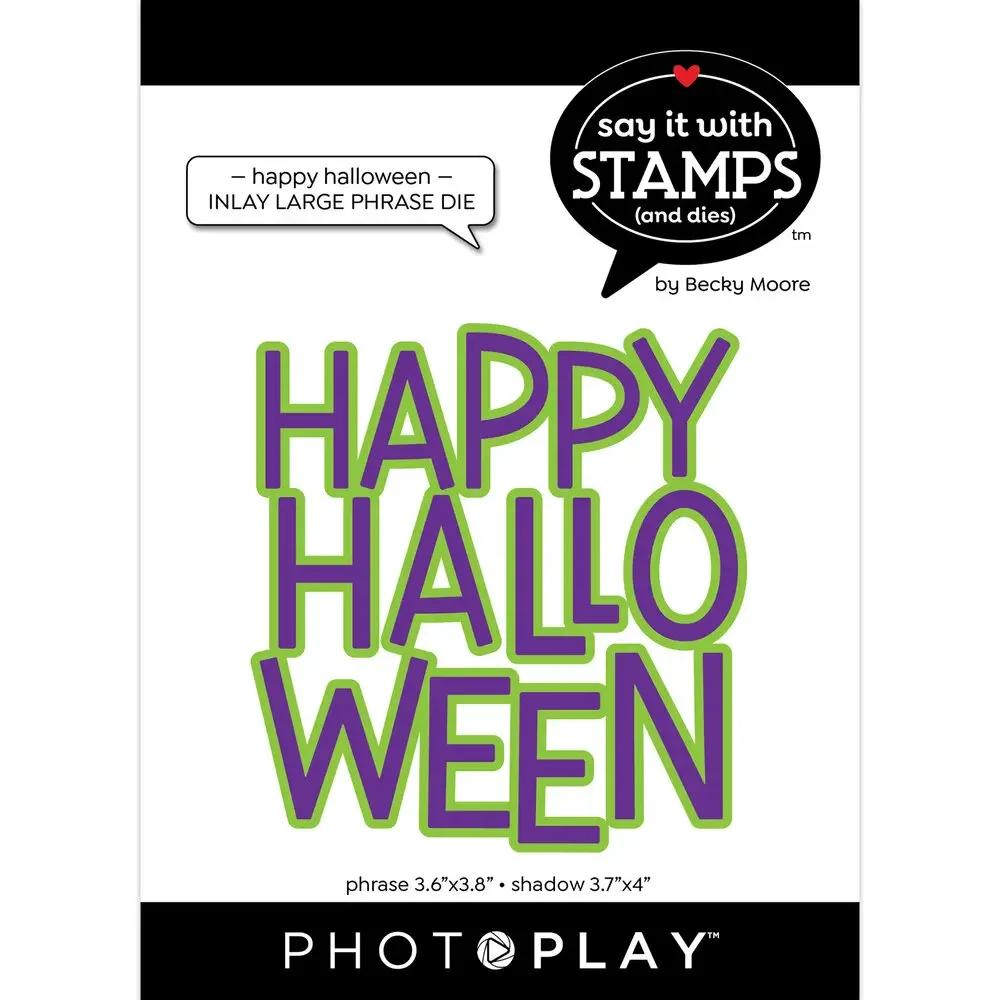 

August 2023 New Happy Halloween Words Cutting Dies Set Scrapbooking Paper Making Frames Card Craft no Clear Stamps