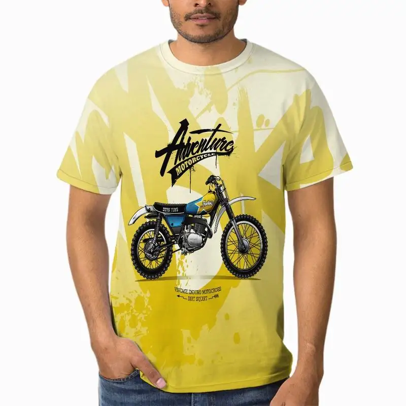 

Motorcycle Men's T-shirts Male Funny Hip Hop Cool Tees Fashion 3D Print O-Neck Clothes Loose Short Sleeve Tops Harajuku Casual