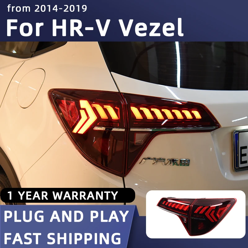 

Задний фонарь для стайлинга автомобиля для Honda HRV, задний светодиодный фонарь 2012-2015 DRL, Задний сигнал поворота, автомобильные аксессуары, зад...