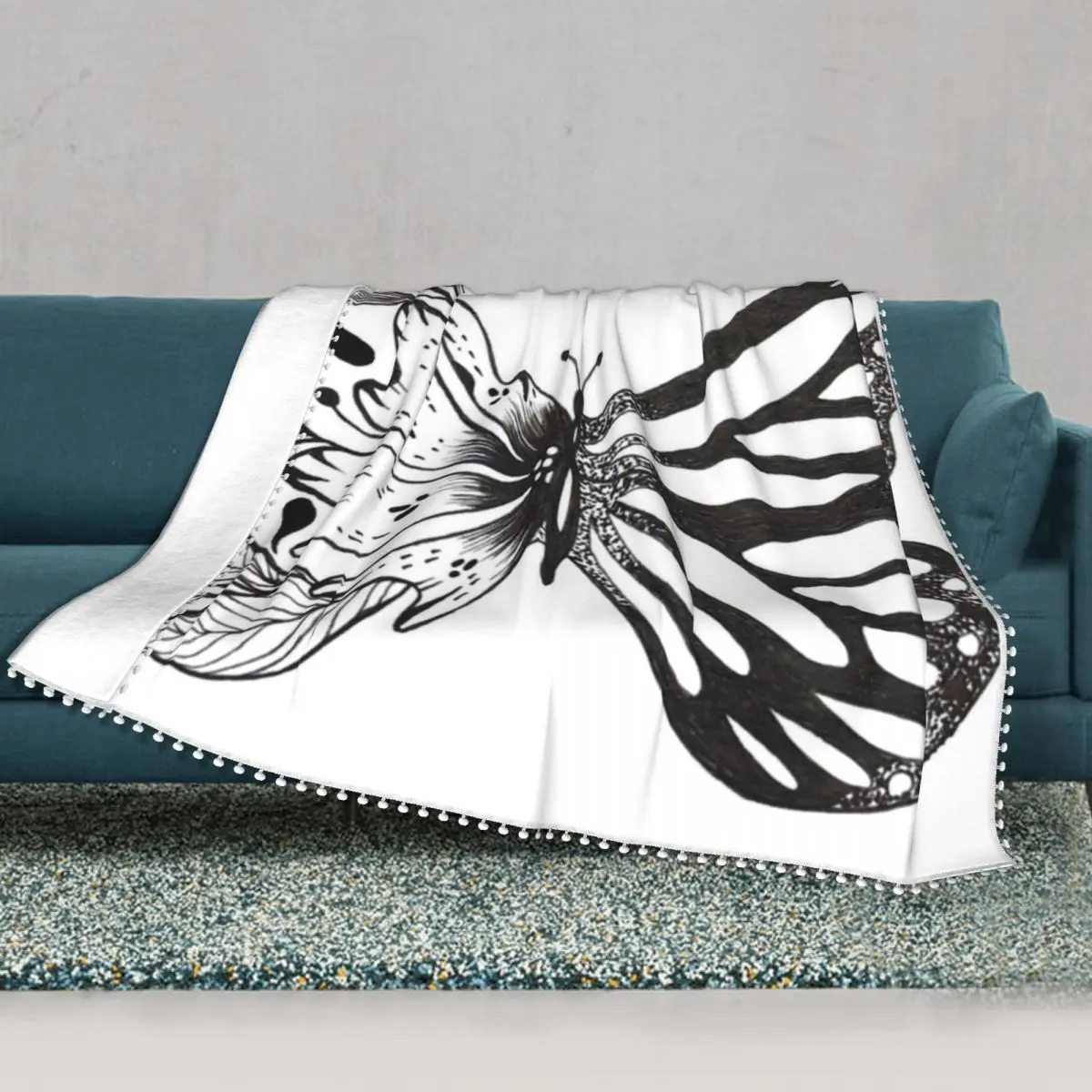 

Цветочное одеяло в виде бабочки, мягкое Дешевое покрывало в виде животного, одеяло для сна